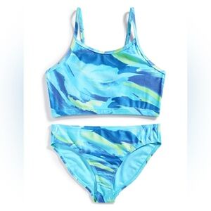 NWT ID Ideology Girls Brushstroke Swimsuit